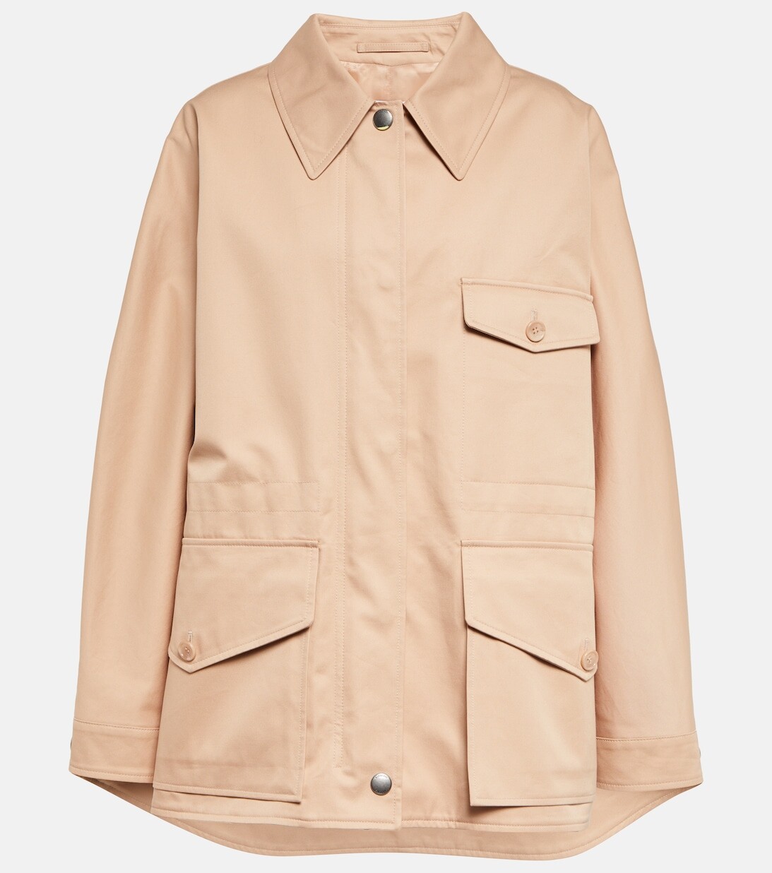 

Хлопковая куртка на молнии BURBERRY, розовый