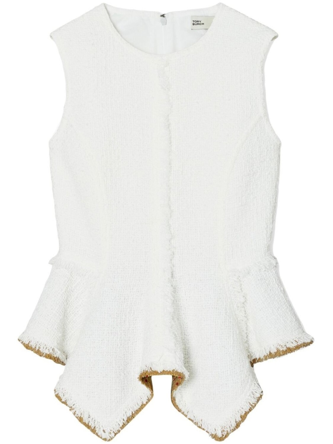 

Tory Burch топ с бахромой, нейтральный цвет