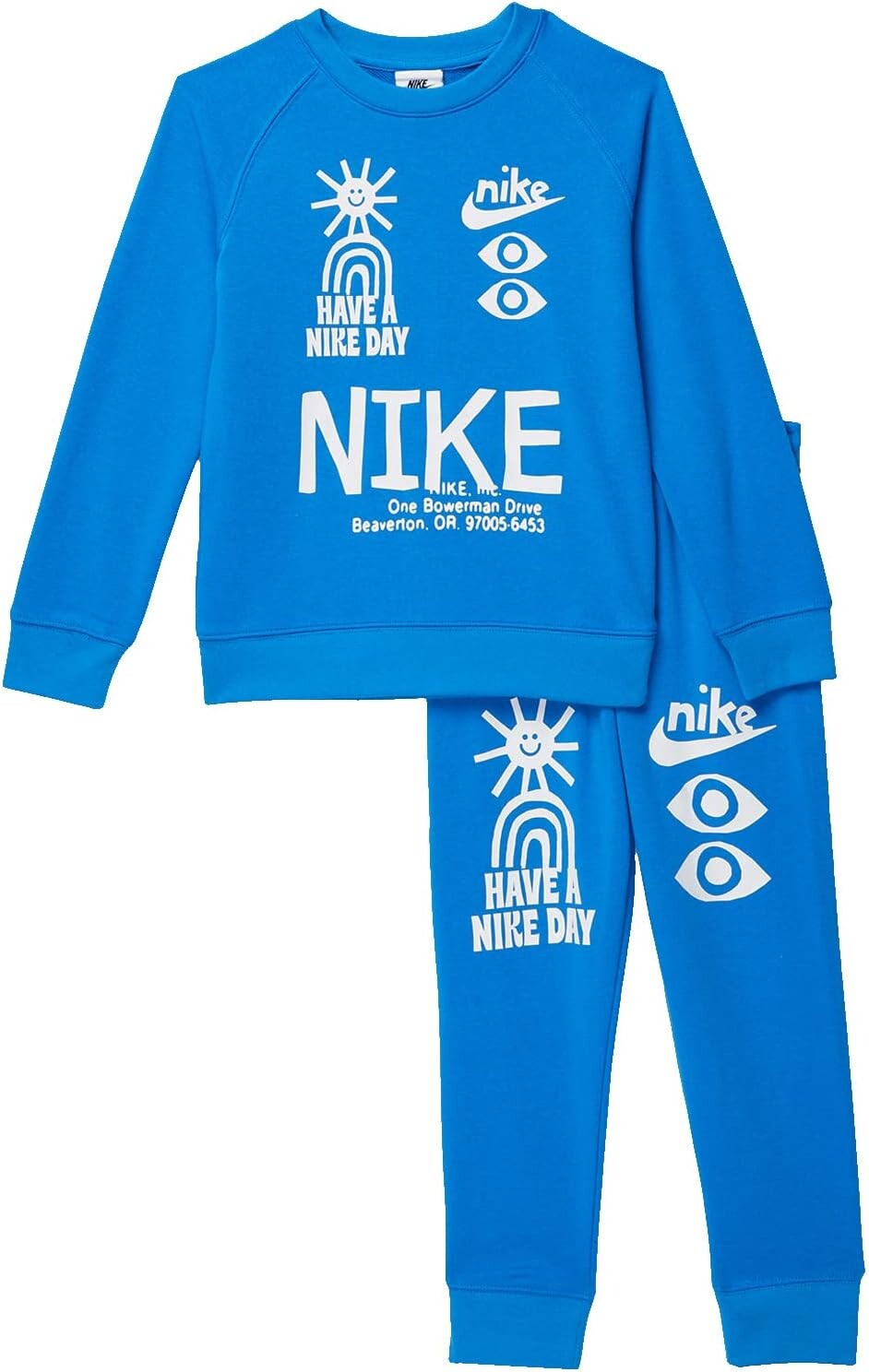 

Детский набор Nike NSW HBR Statement Crew Set, цвет Light Photo Blue