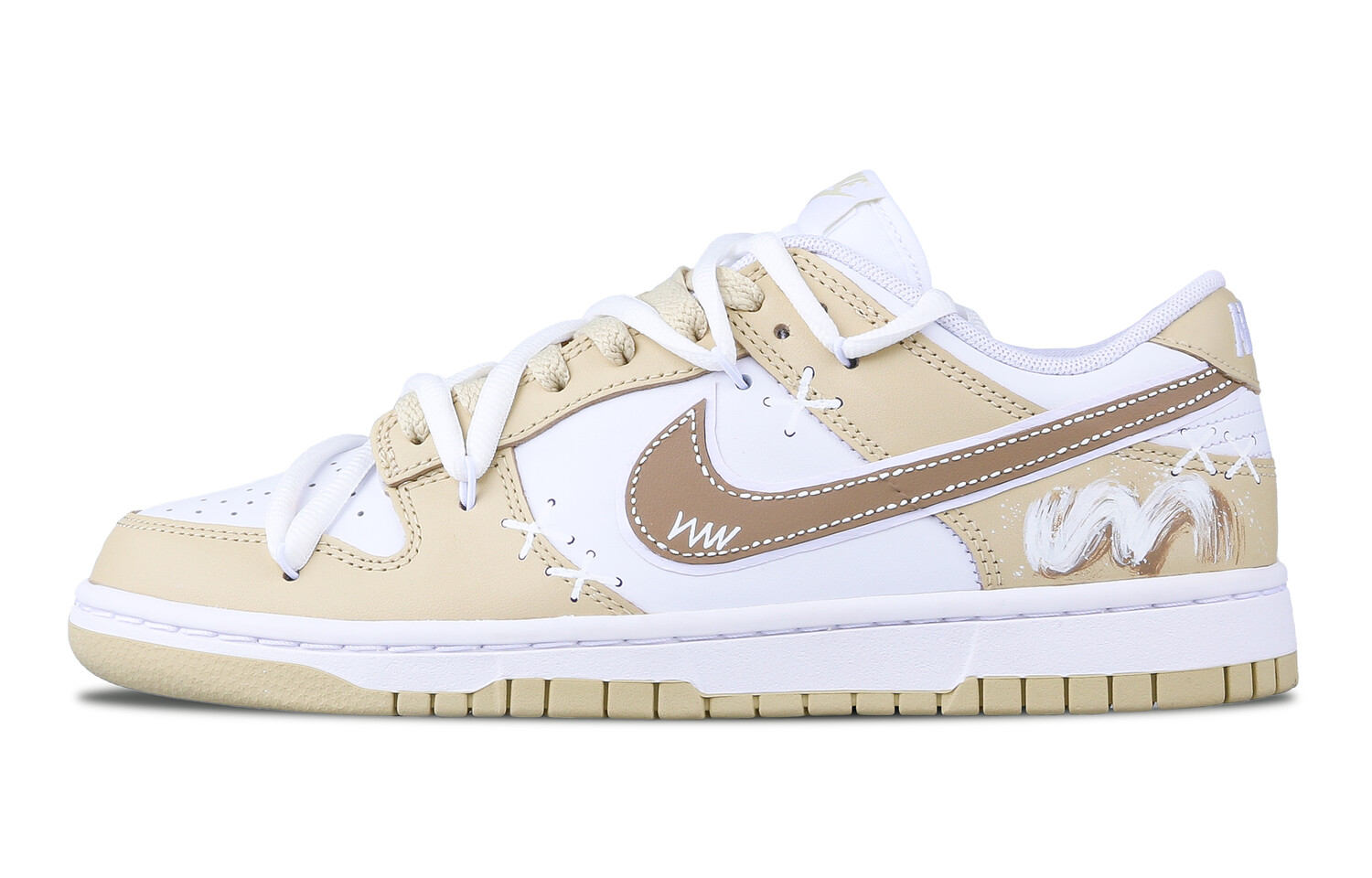 

Кроссовки Nike Dunk Skateboarding Shoes Men Low-top White, хаки