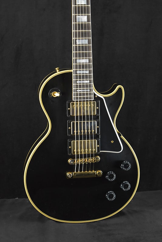 Электрогитара Gibson Custom Shop Les Paul Custom Chambered Body Slim Neck 3 Pickup Ebony VOS GH Fuller's Exclusive