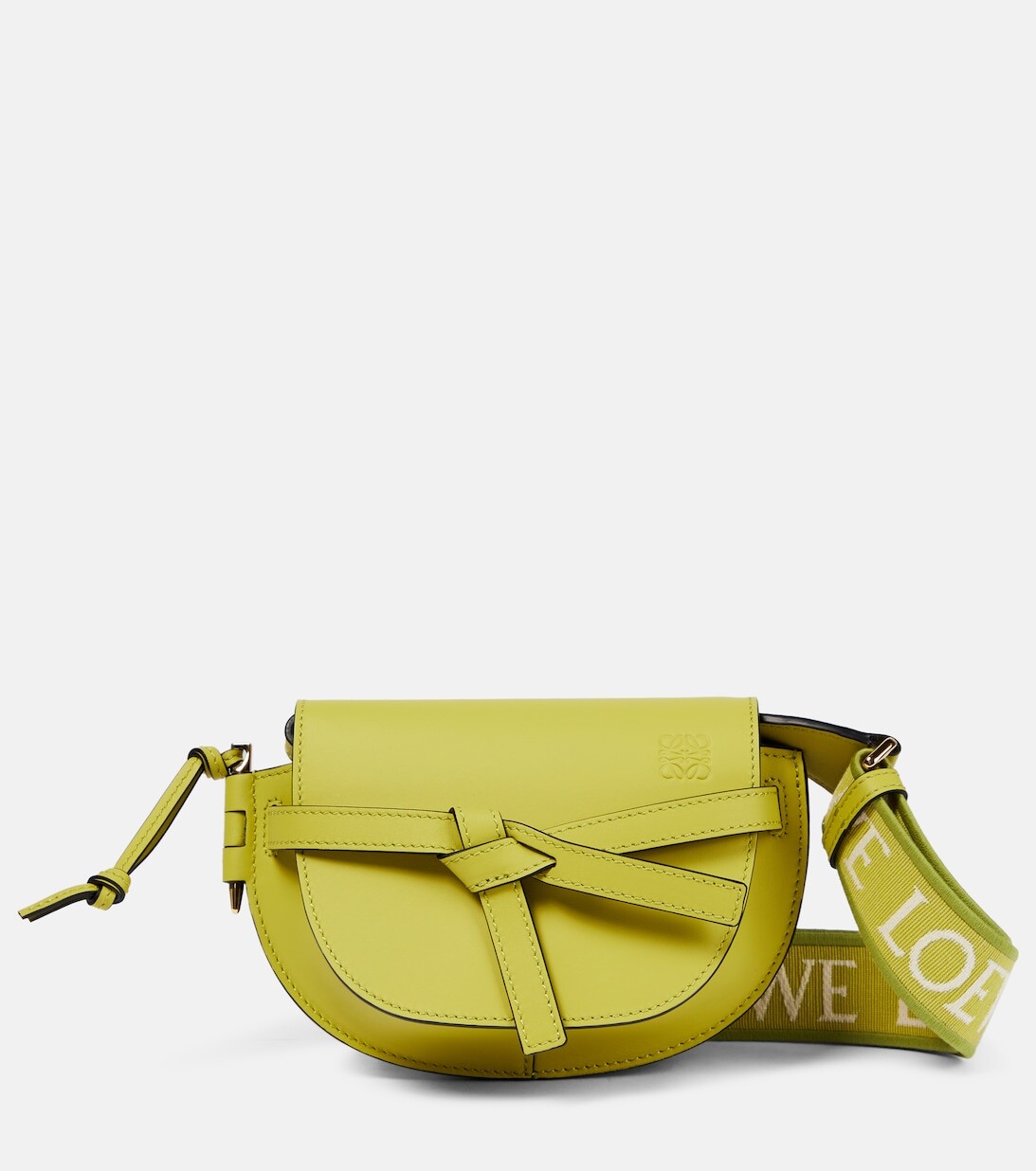 

Мини-сумка на плечо Gate с двумя ремешками Loewe, желтый