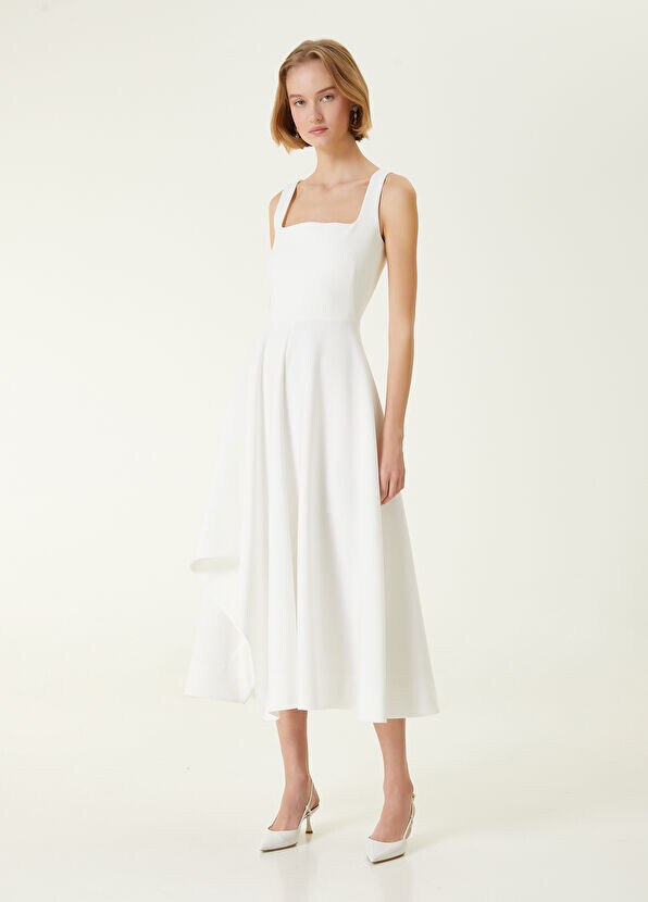 

Платье с асимметричной юбкой Beymen Collection, белый