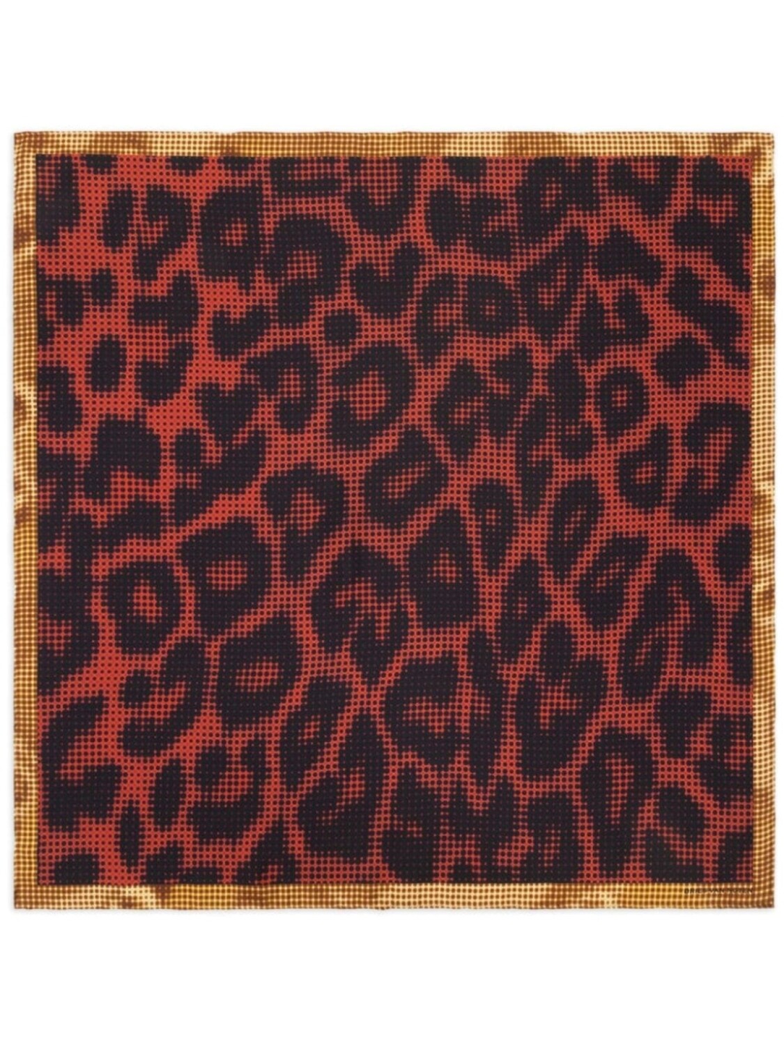 

DRIES VAN NOTEN шелковый платок с леопардовым принтом, красный