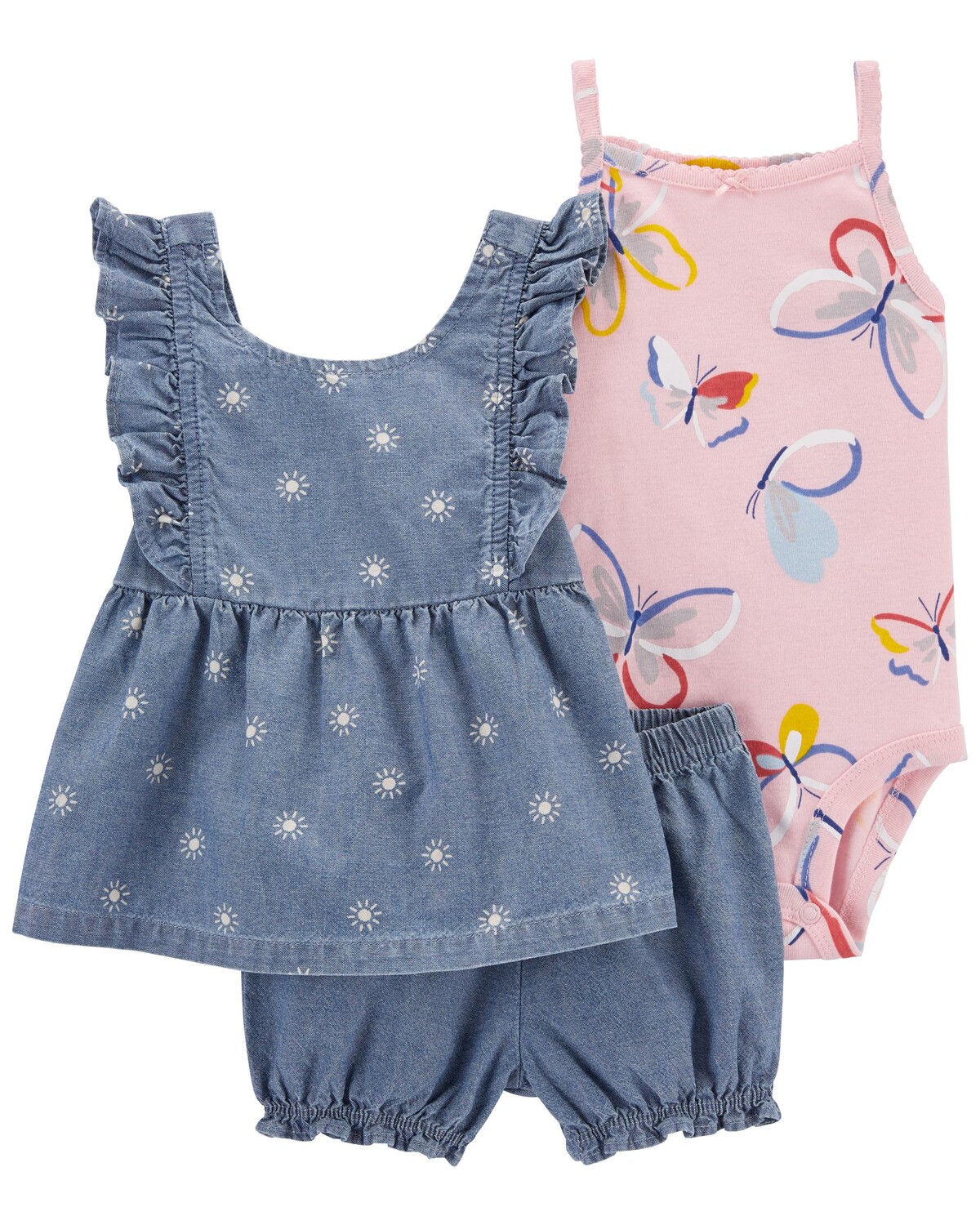 

Комплект из 2 предметов Baby Butterfly Chambray Short Set Carter's