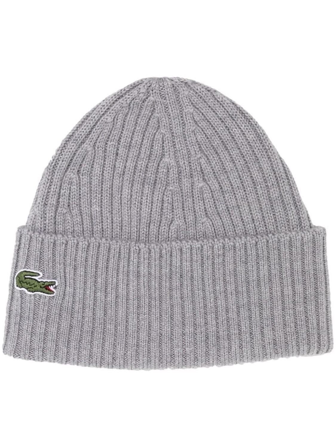 

Lacoste шерстяная шапка бини с нашивкой, серый