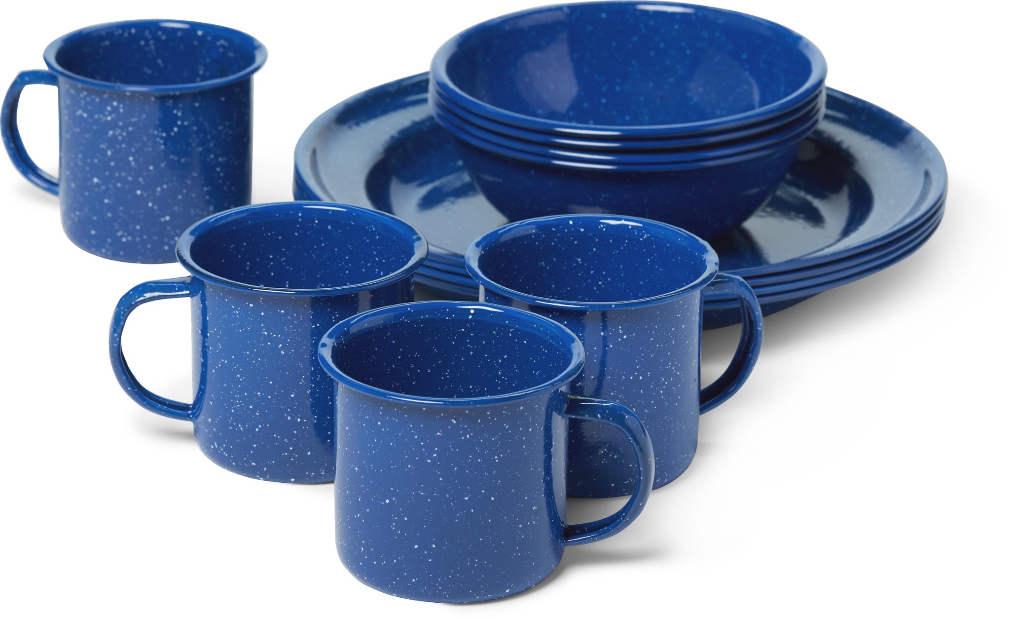 Набор эмалированной посуды на 4 персоны Mountain Summit Gear, синий походный набор посуды