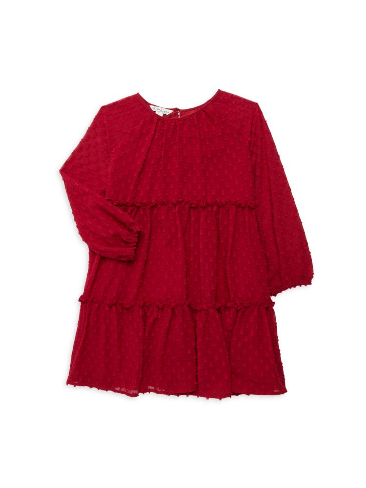 Платье в горошек с клипсами для маленьких девочек и девочек Pippa & Julie, красный