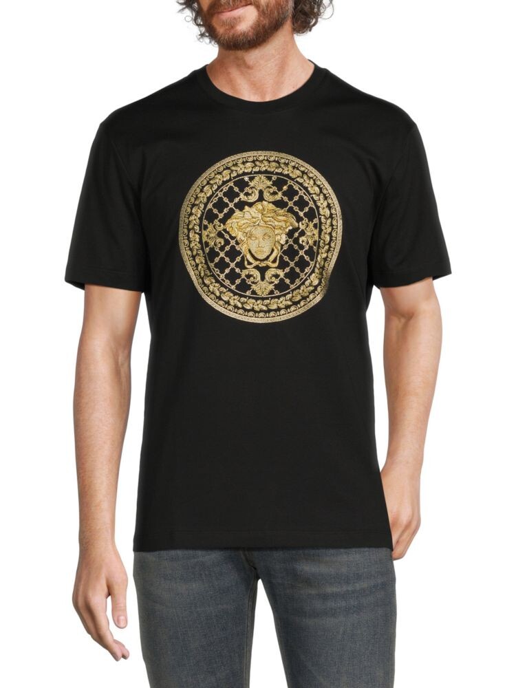 

Футболка с рисунком Medusa Versace, черный