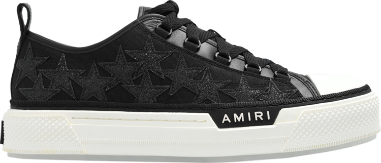 Кроссовки Amiri Stars Court Low 'Black Glitter', черный кремового цвета низкие кроссовки stars court amiri