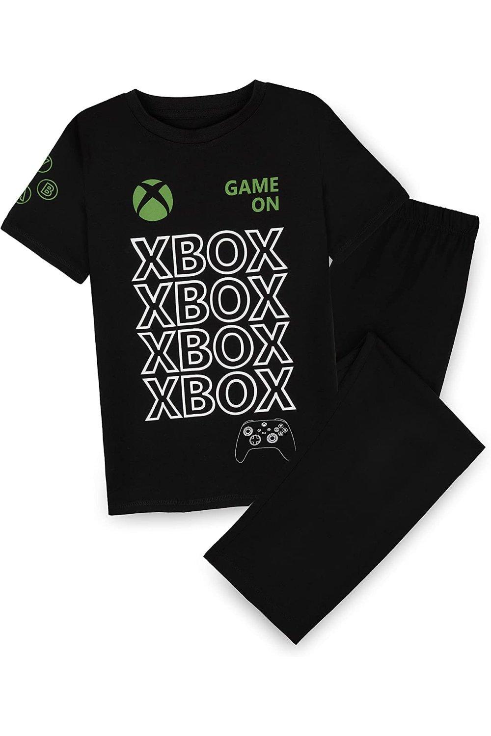 классные и удобные пижамные брюки jockey цвет snowfall plaid print Пижамный комплект Xbox, черный