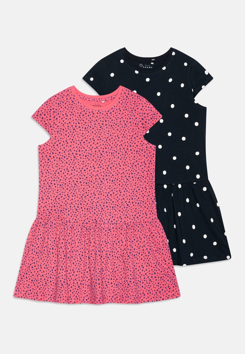 

Платье из джерси NKFVIGGA DRESS 2 PACK Name it, цвет camellia rose/dark sapphire