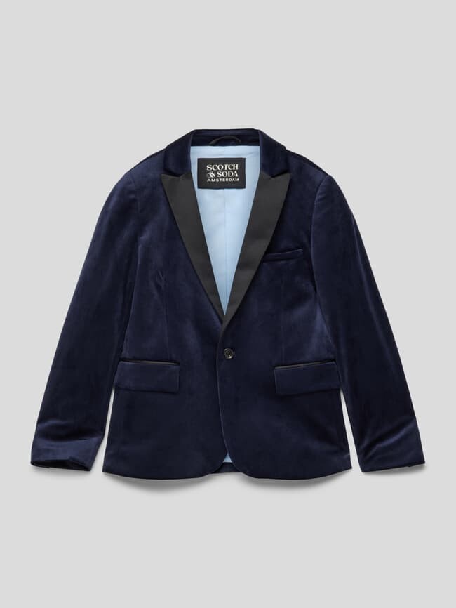 

Атласный пиджак на 1 пуговице Scotch & Soda, синий