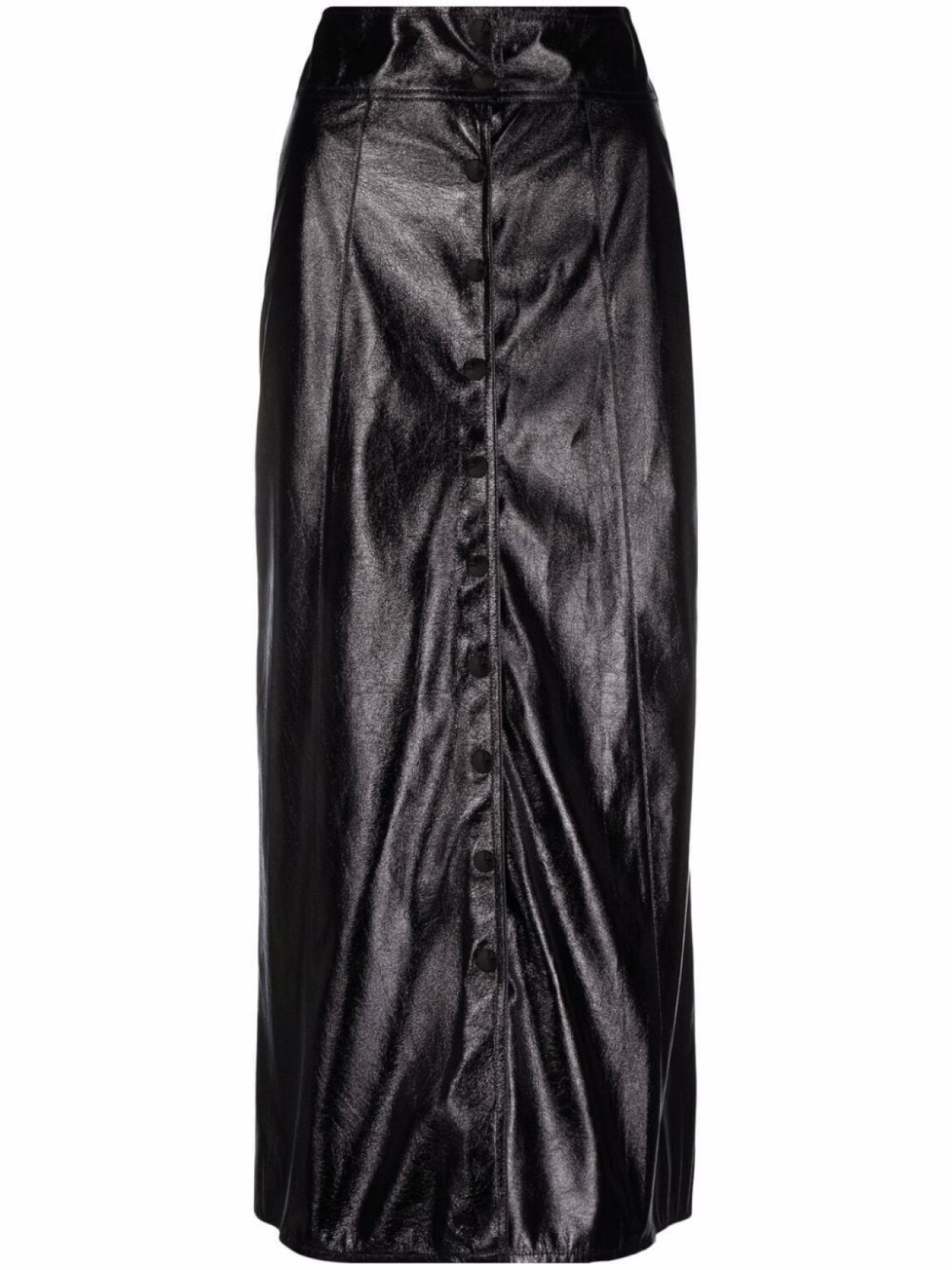 

Юбка миди из искусственной кожи ISABEL MARANT, черный