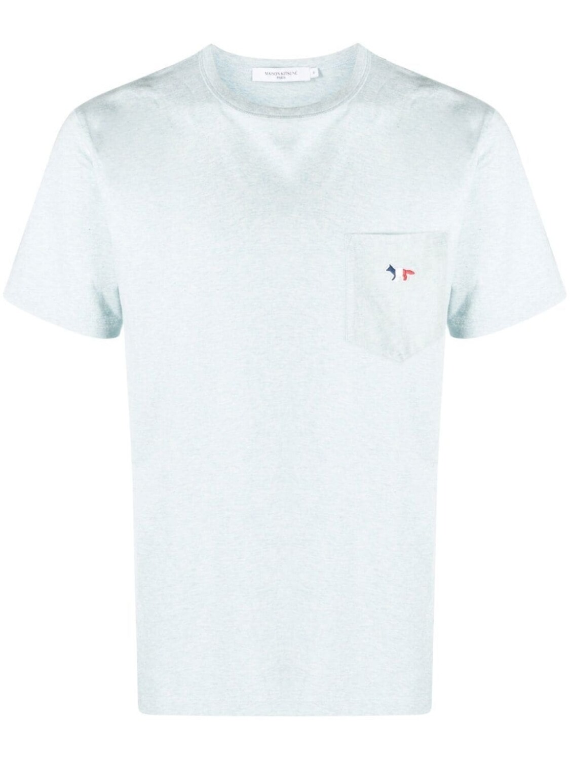 

Maison Kitsuné футболка Tricolour Fox Head с накладным карманом, синий