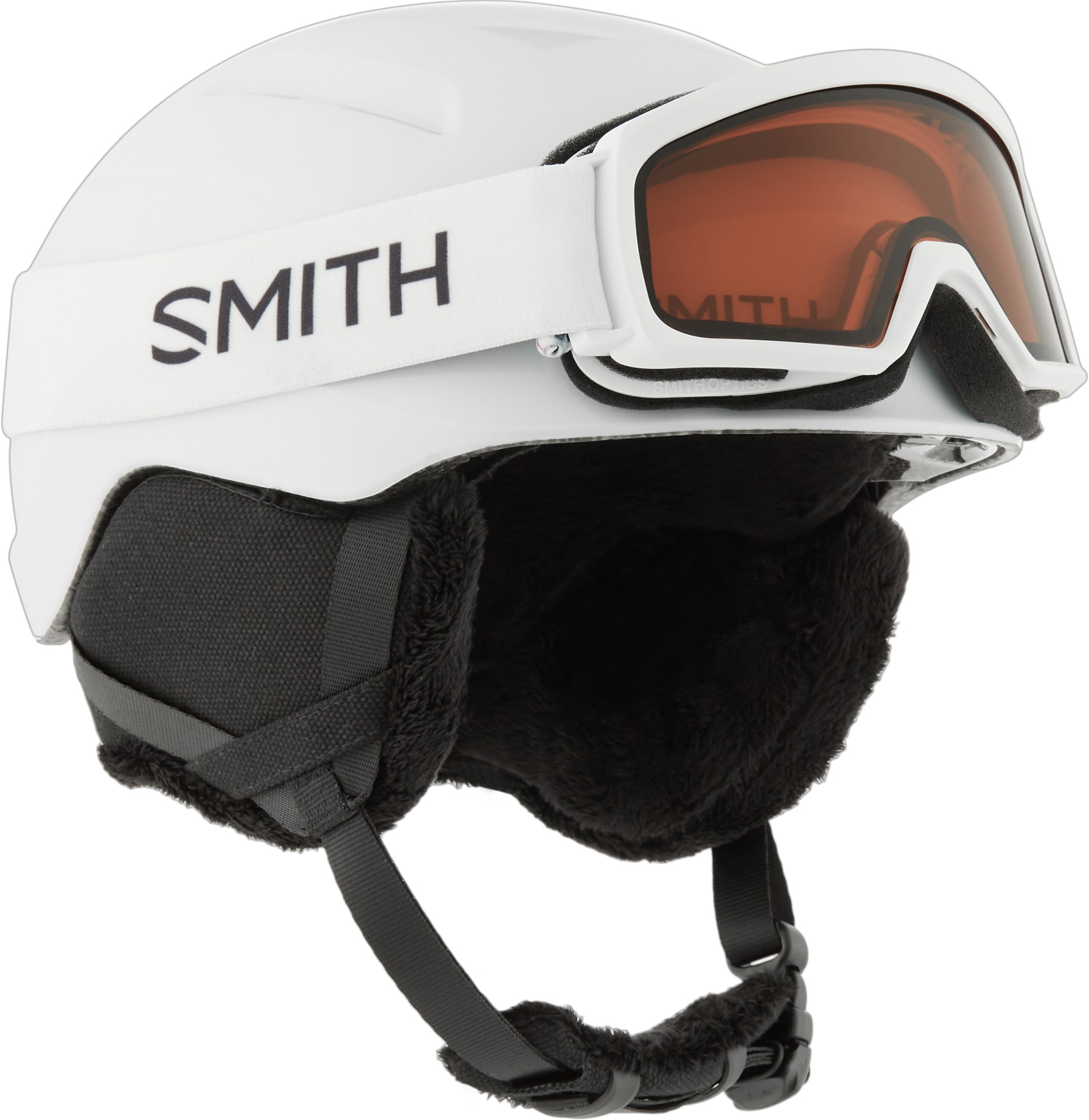 Комбинация снежного шлема Glide Jr. Mips и очков Rascal — детская Smith, белый