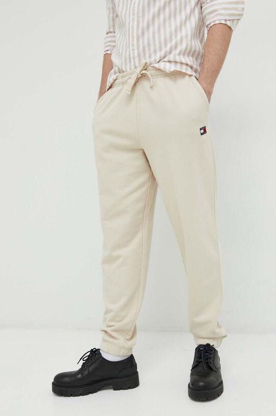 

Хлопковые спортивные брюки Tommy Jeans, бежевый