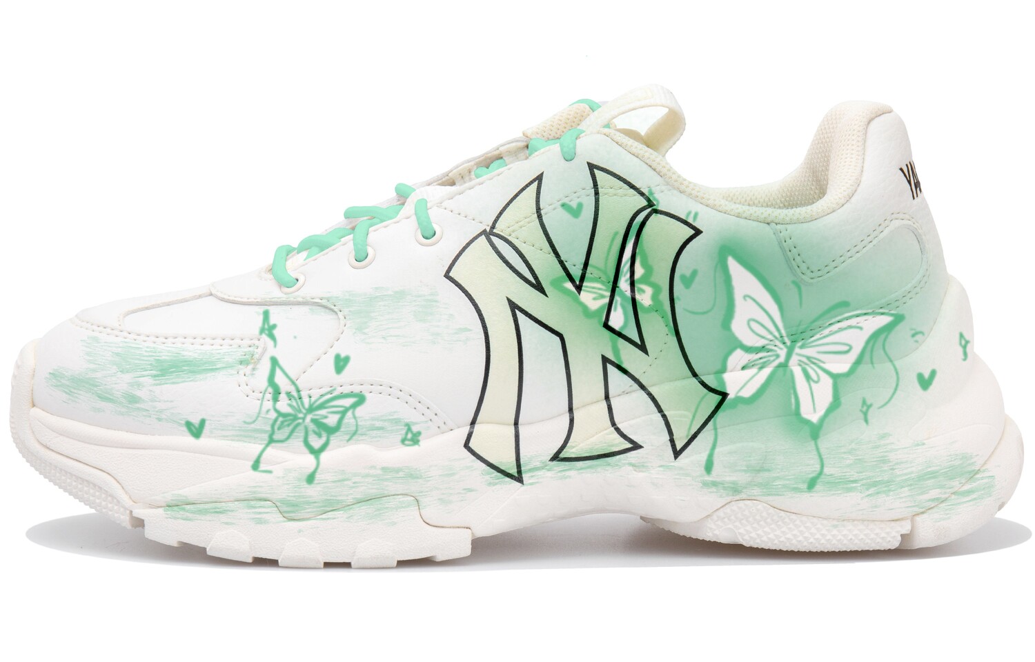 

Кроссовки MLB Big Ball Chunky Chunky Sneakers Unisex Low-top White/green, зеленый