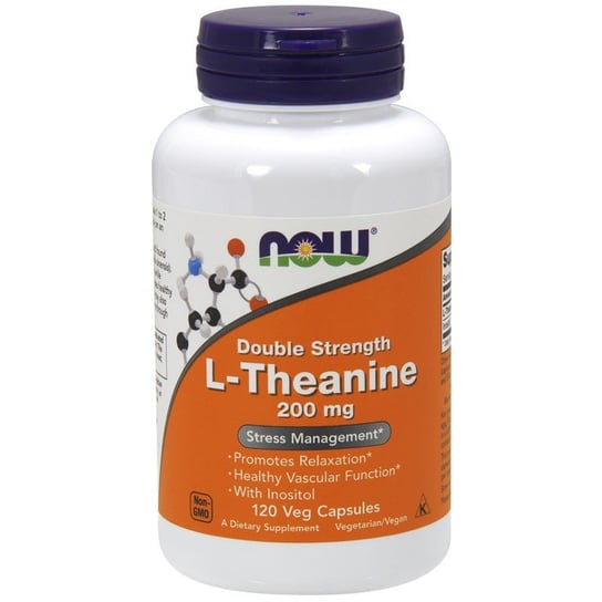 L-теанин двойной силы Now Foods, 200 мг 120 растительных капсул