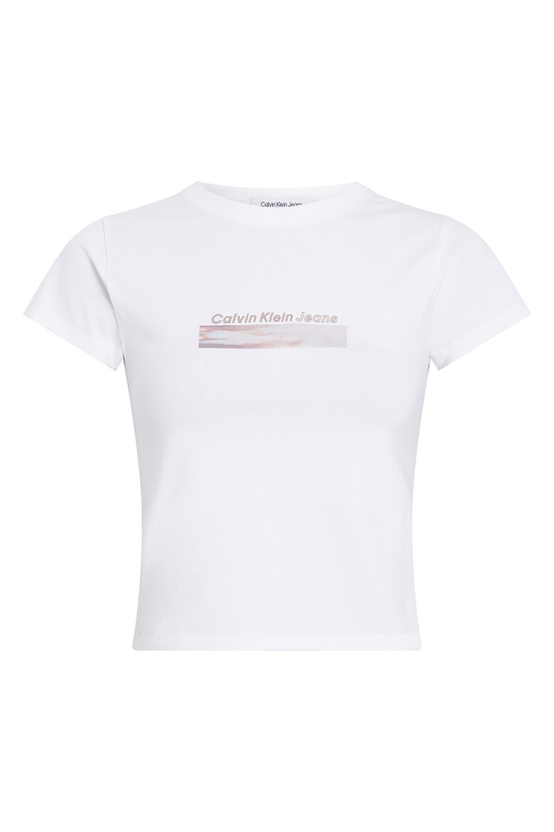 

Короткая футболка с логотипом Calvin Klein Jeans, белый