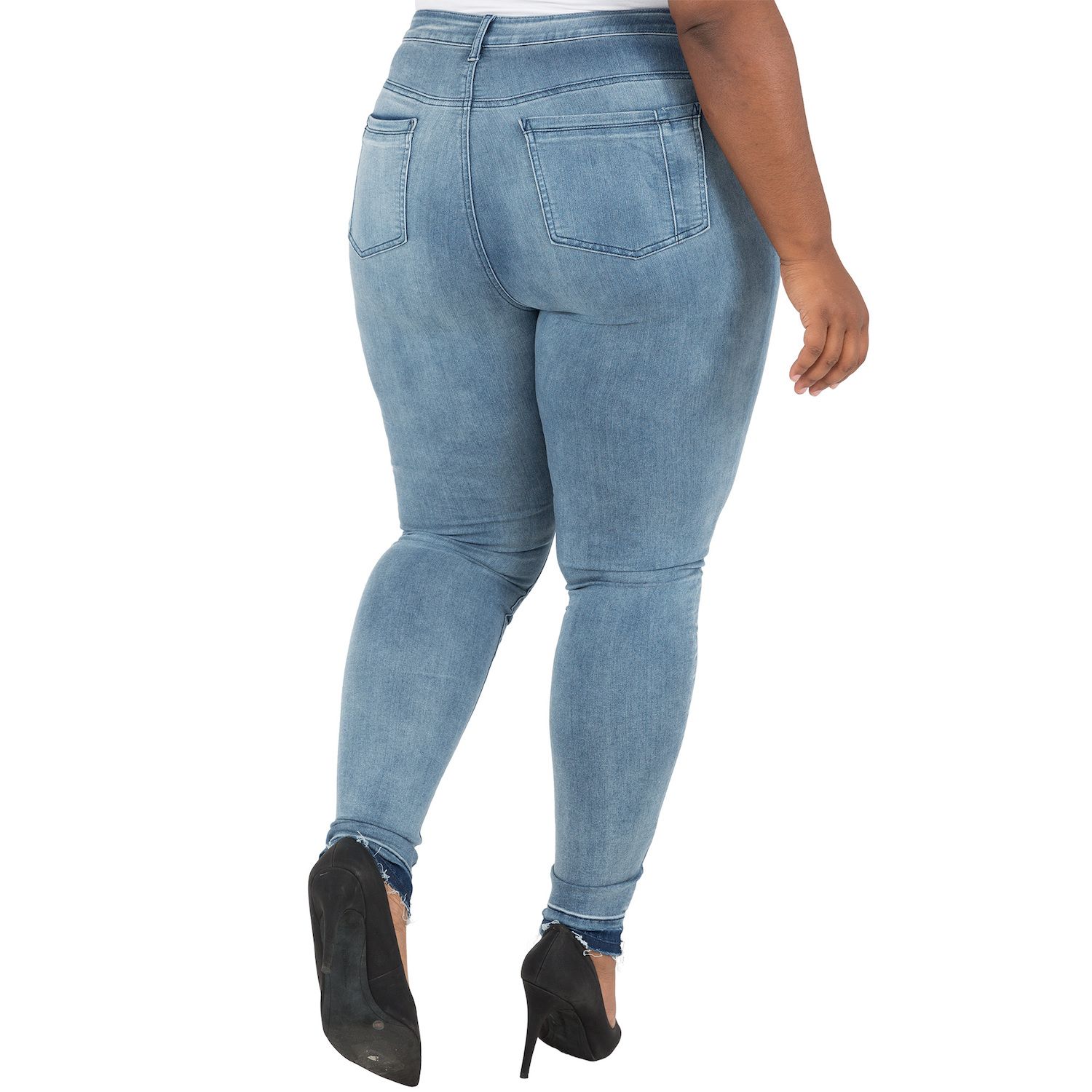 Женские джинсы больших размеров с пышной посадкой Corrine с потрепанным краем Poetic Justice