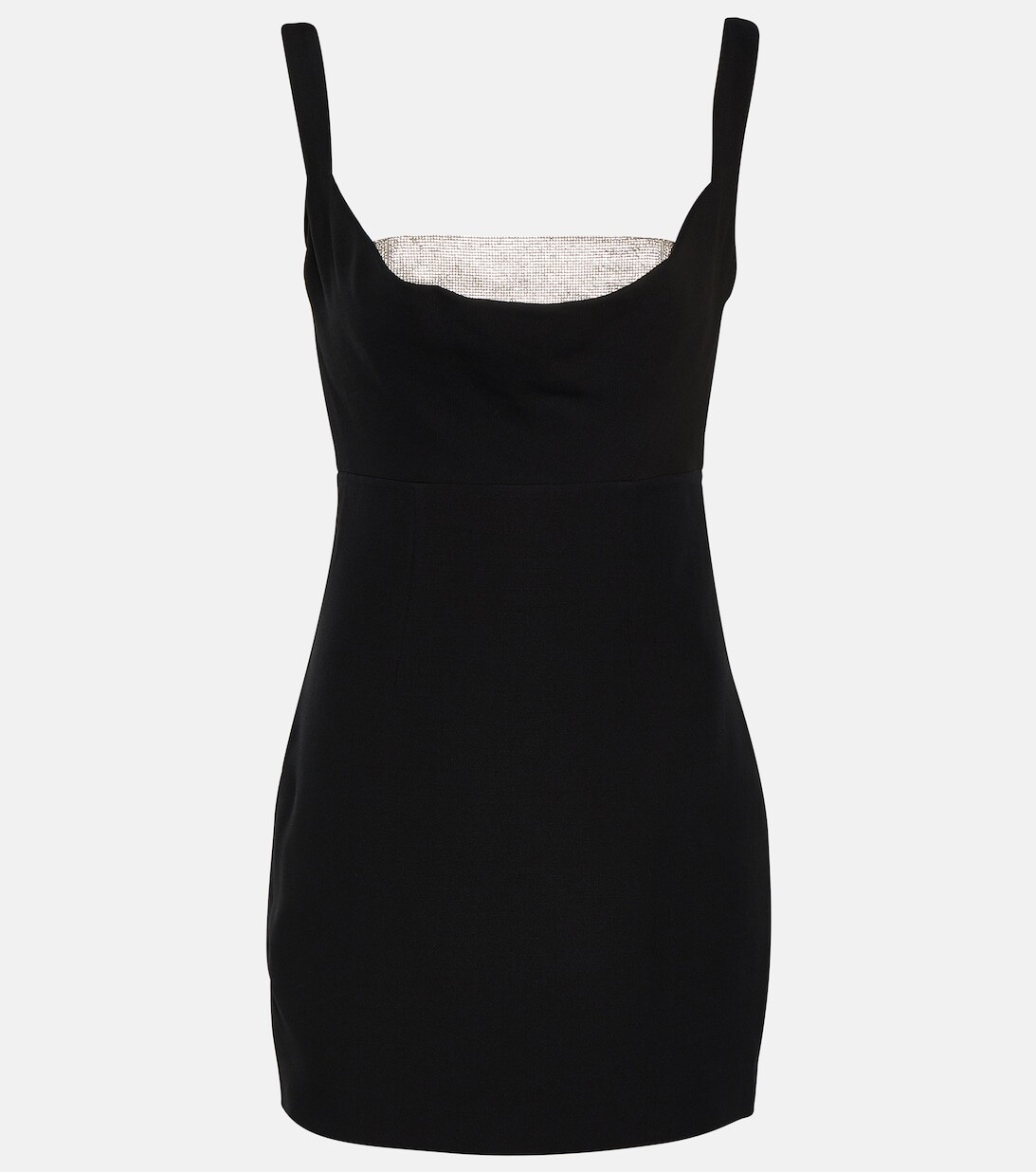 

Украшенное мини-платье с открытыми плечами ROLAND MOURET, черный