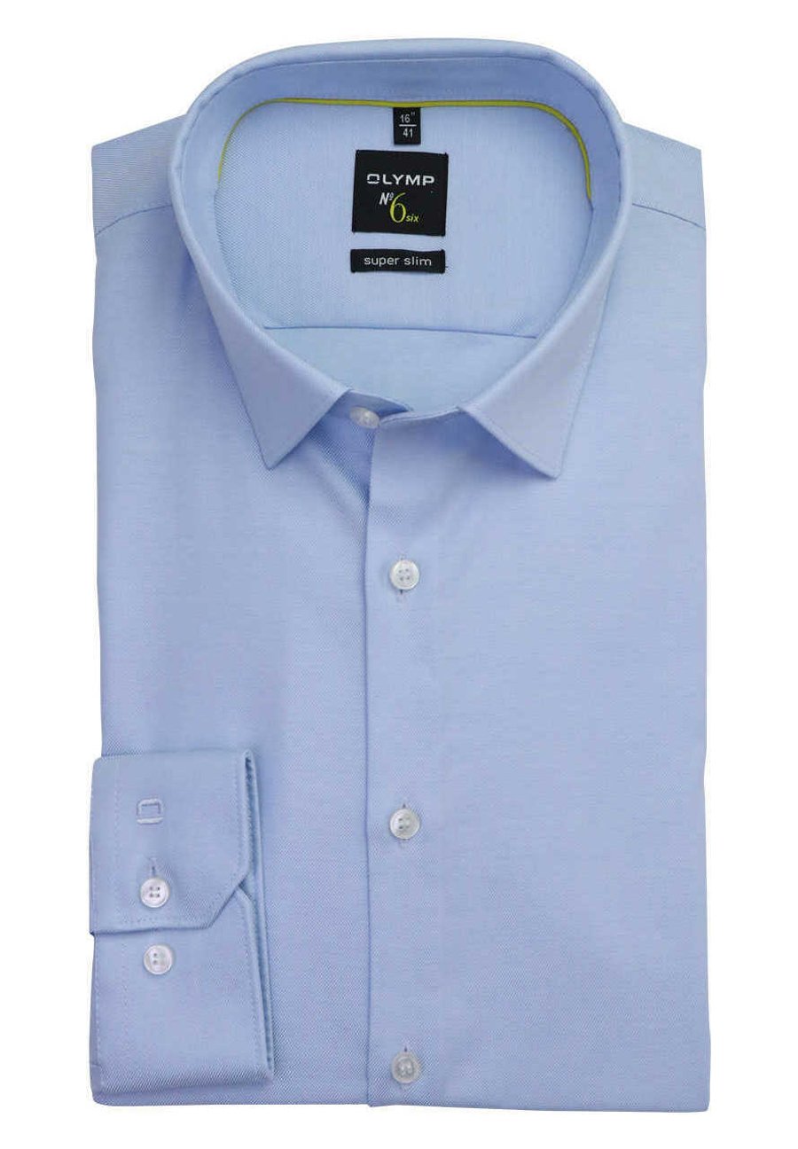 Деловая рубашка OLYMP No. Six, светло-синий деловая рубашка olymp no six темно синий