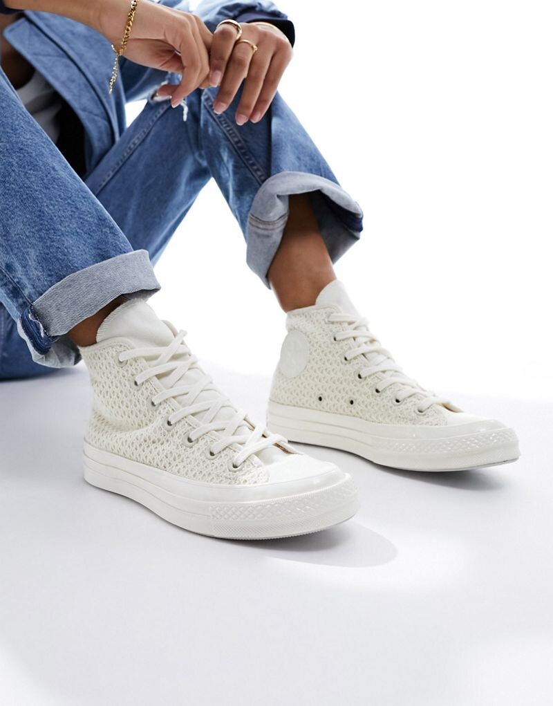 

Белые текстурированные кроссовки Converse Chuck 70