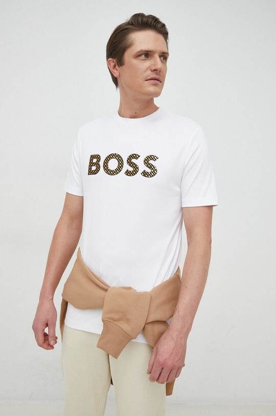 

Хлопковая футболка BOSS Boss, белый