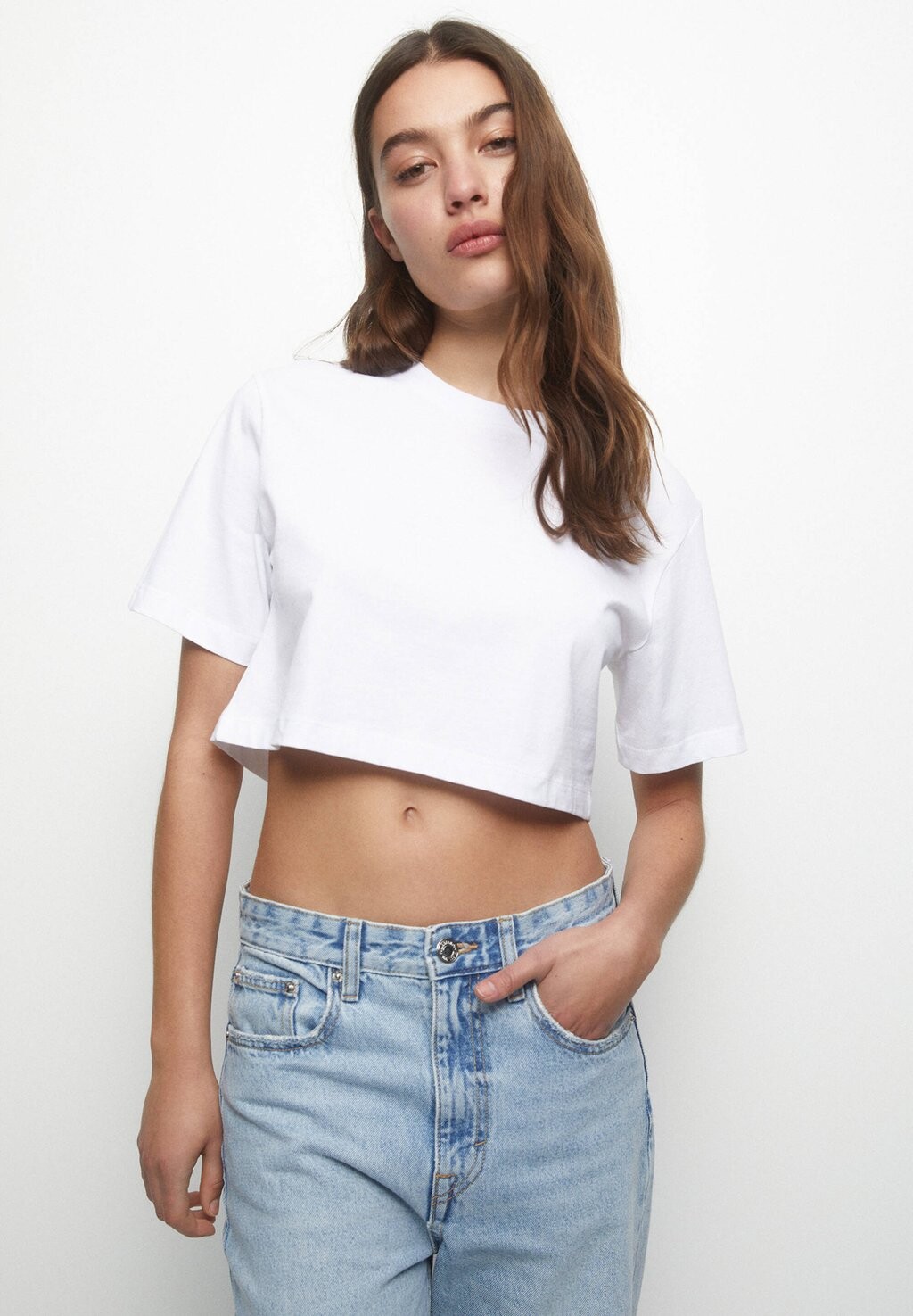 

Базовая футболка PULL&BEAR, белый