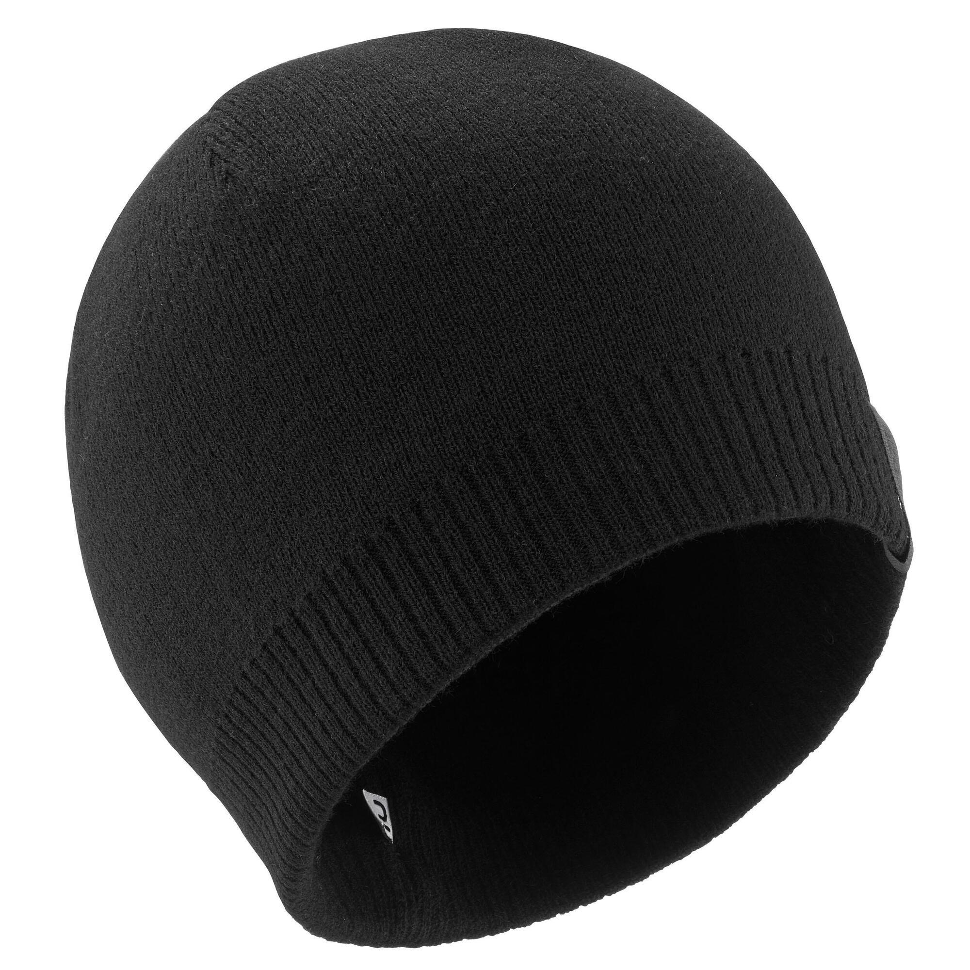 Лыжная шапка Decathlon для взрослых — простая Wedze, черный женская шапка зимняя вязаная шапка акриловая теплая осенняя однотонная лыжная шапка для активного отдыха
