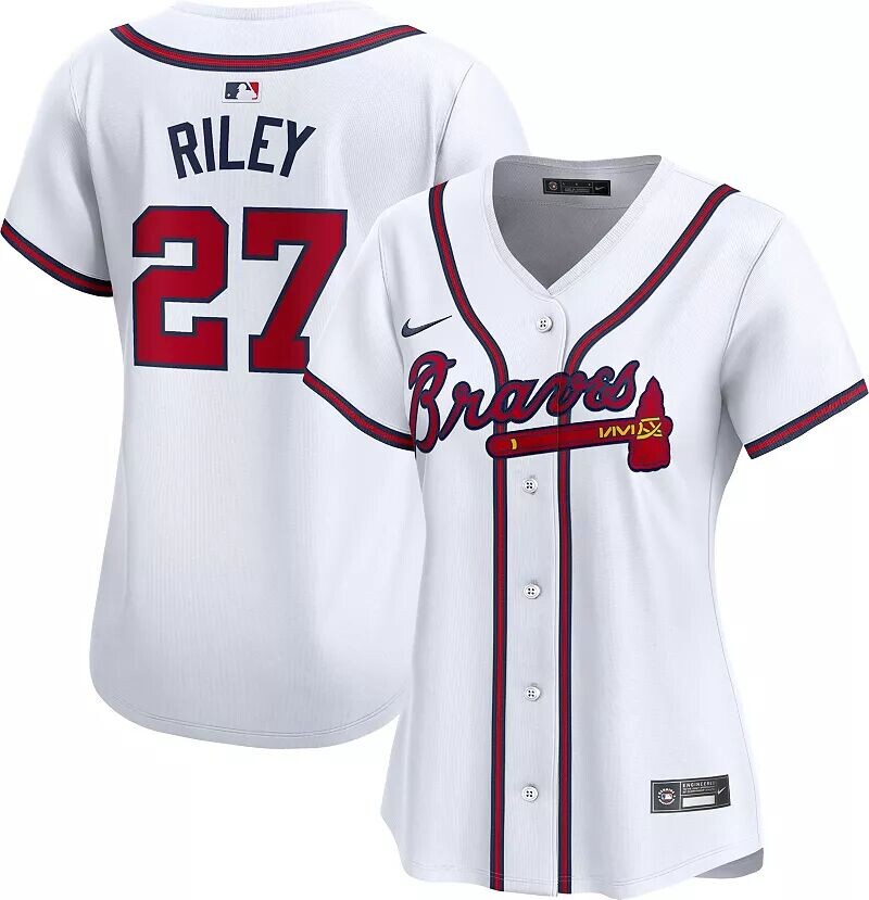 

Женские женские джерси Nike Atlanta Braves Austin Riley #27 White Limited Vapor