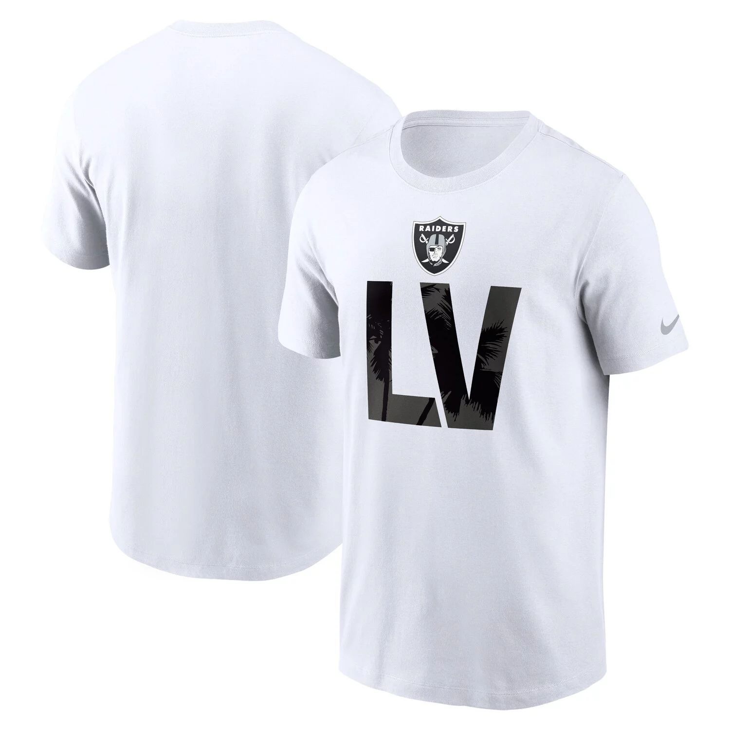 Мужская белая футболка Las Vegas Raiders Local Essential Nike мужская черная футболка las vegas raiders local essential nike