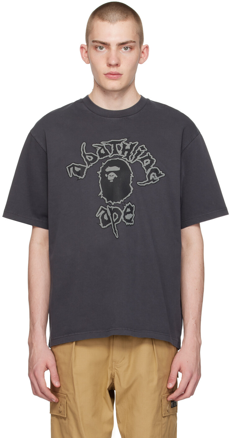 

Черная футболка Mad College Bape