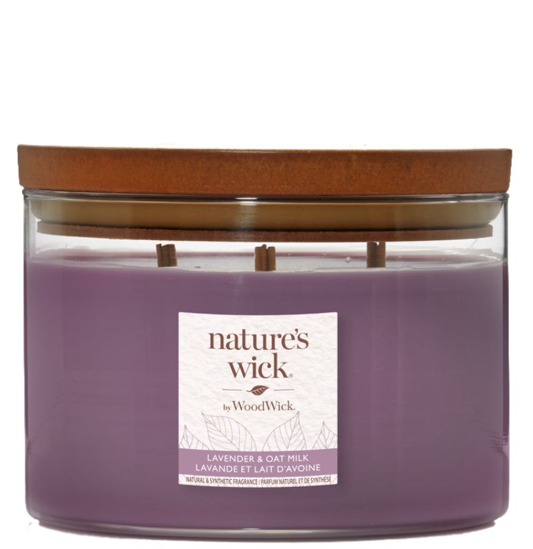 Ароматическая Свеча Woodwick Natures Wick Lavender & Oatmilk, 1 шт ароматическая свеча woodwick woodland rose 1 шт