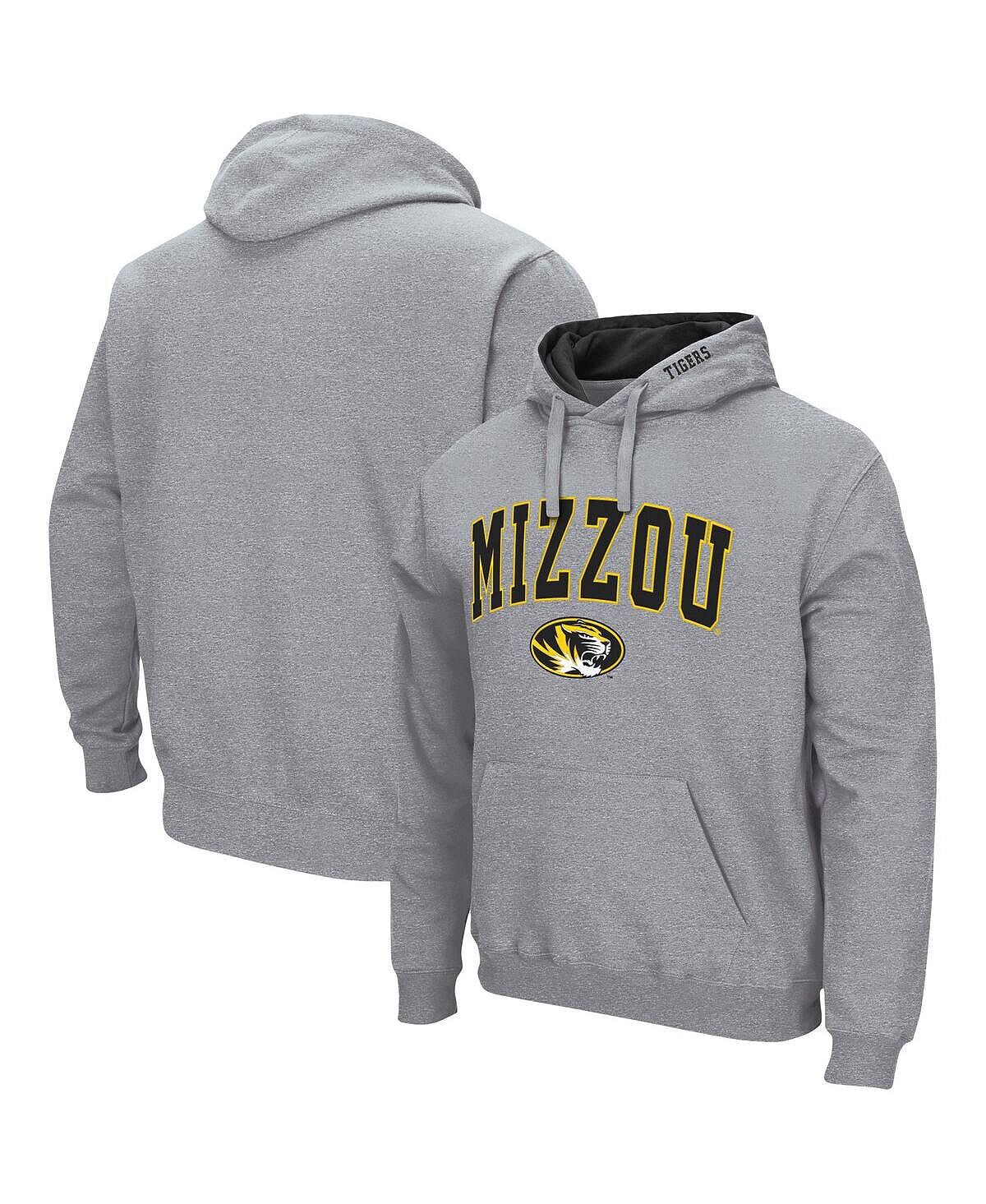 

Мужской серый пуловер с капюшоном Missouri Tigers Arch и Logo 3.0 Colosseum
