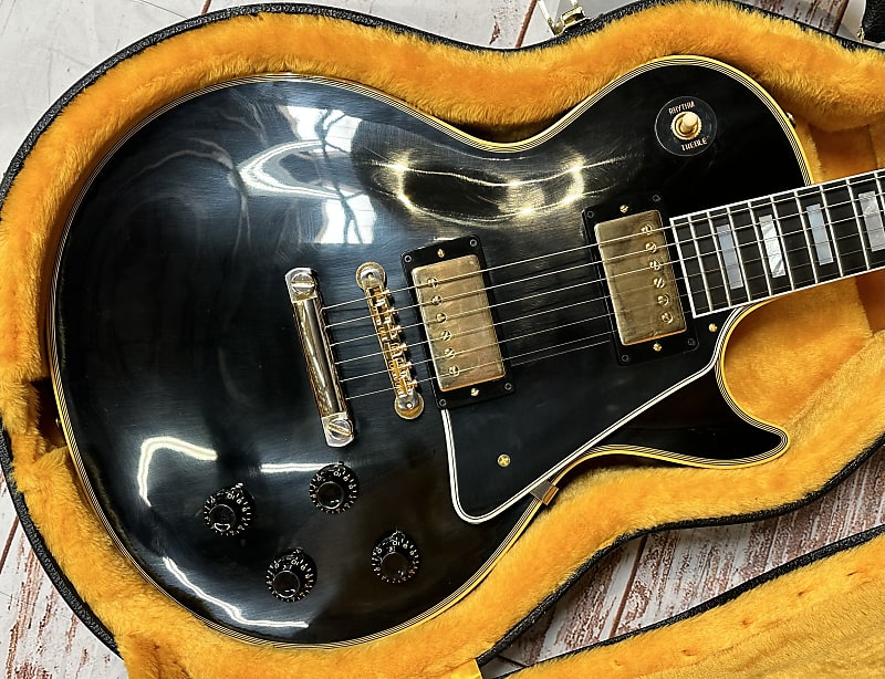 Электрогитара Gibson Custom Shop 1957 Les Paul Custom Reissue VOS Ebony New Unplayed Auth Dlr 8lb 14oz #092 цена и фото