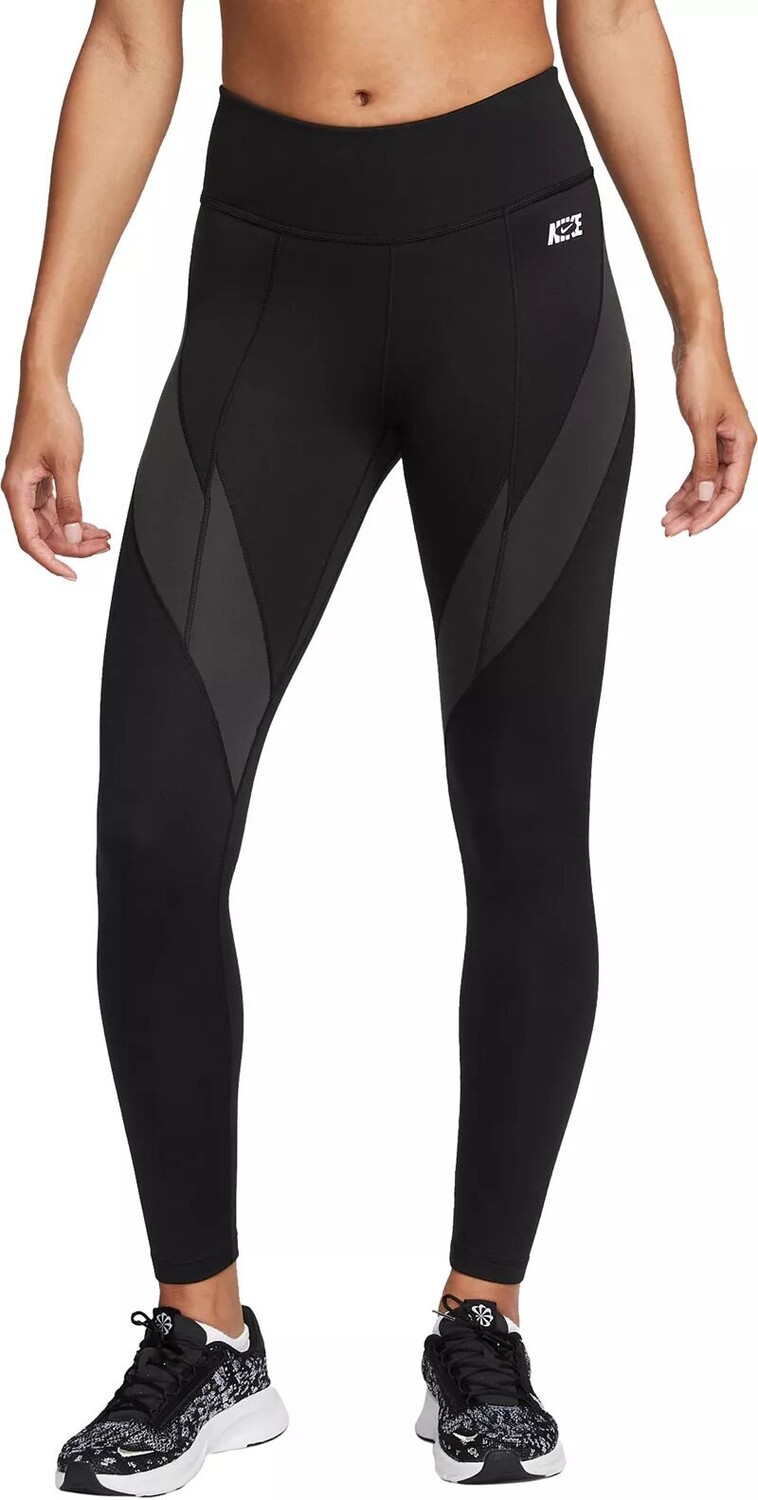 

Женские леггинсы со средней посадкой Nike Therma-FIT Icon Clash, черный