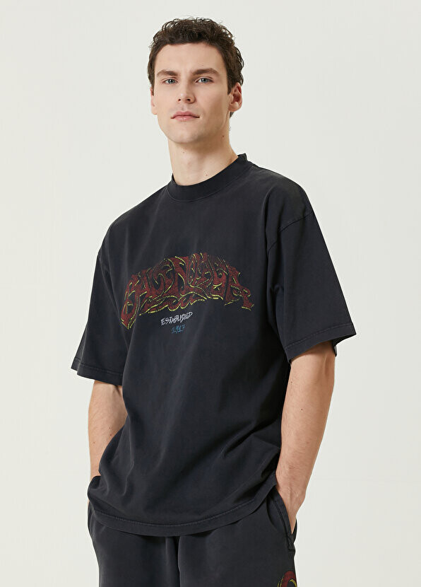 

Черная футболка с логотипом surfer Balenciaga, Черный