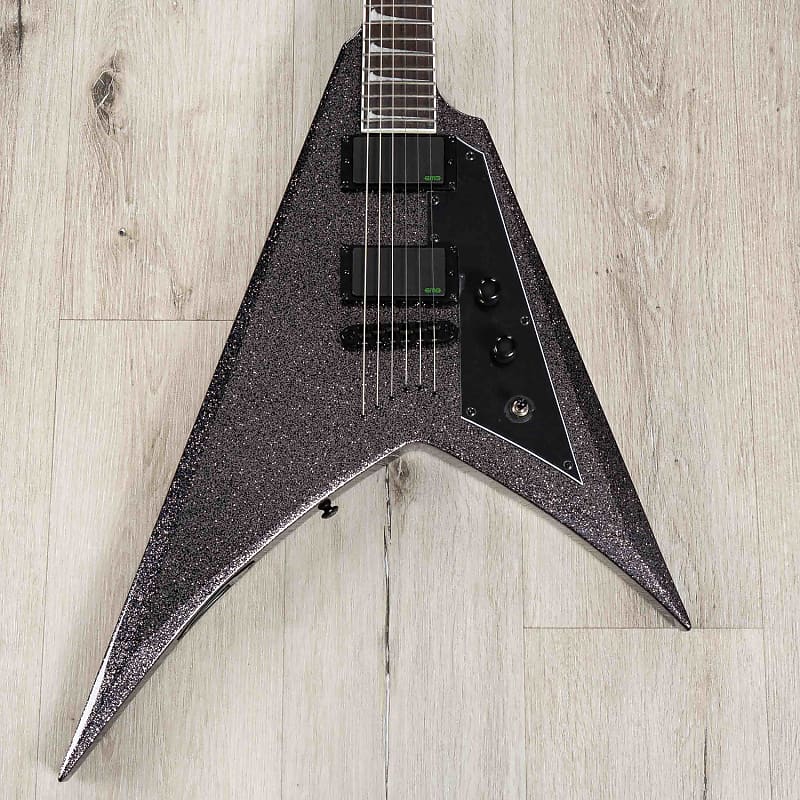 Электрогитара ESP LTD KH-V Kirk Hammett Signature Guitar, Ebony Fretboard, Black Sparkle