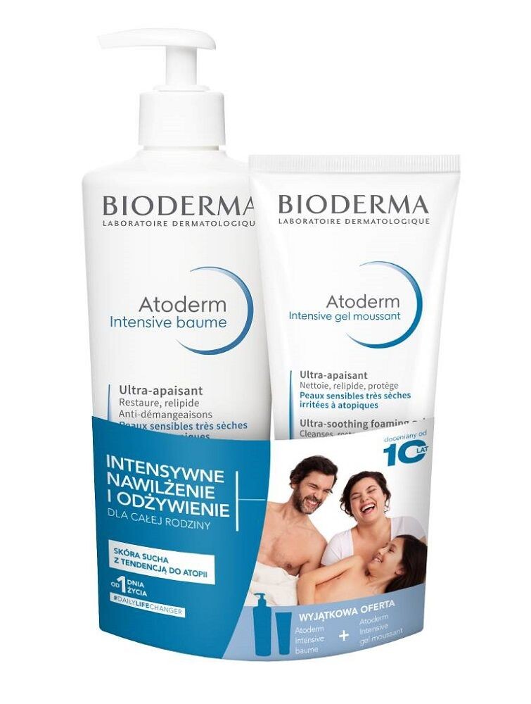 

Набор дермокосметики Bioderma Atoderm Intensive Baume + Intensive Gel Moussant, 1 шт