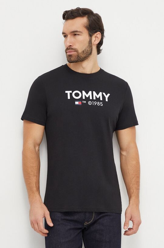 

Хлопковая футболка Tommy Jeans, черный