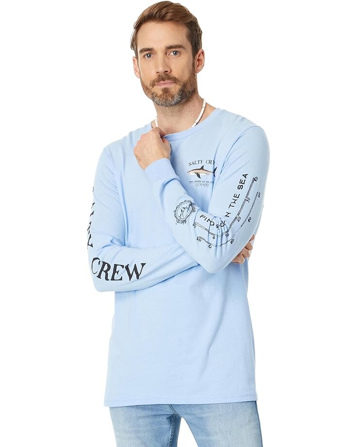 

Футболка с длинным рукавом Salty Crew Bruce Long Sleeve Tee, светло-синий