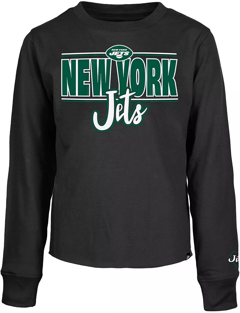 

Черная футболка с длинными рукавами и надписью New Era Little Kids New York Jets