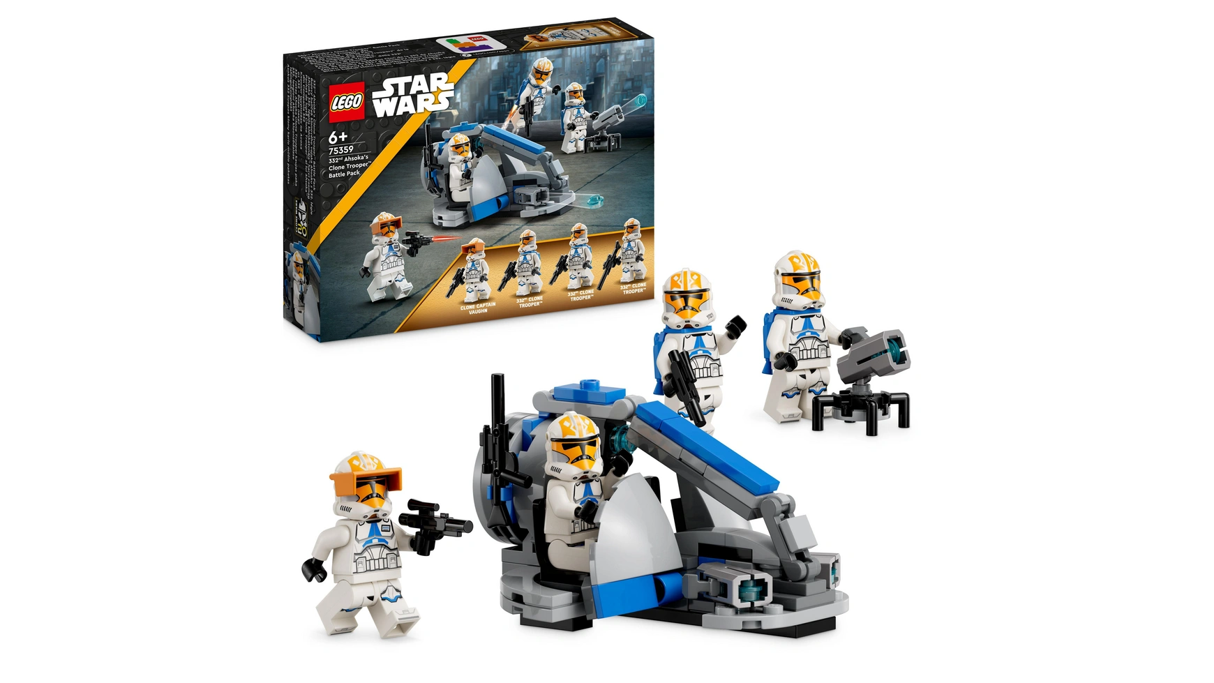 Lego Star Wars Солдат-клон Асоки из 332-й роты Боевой набор набор машин звездные войны боевой дроид и солдат клон cgx02 cgx07 1 64 белый бежевый