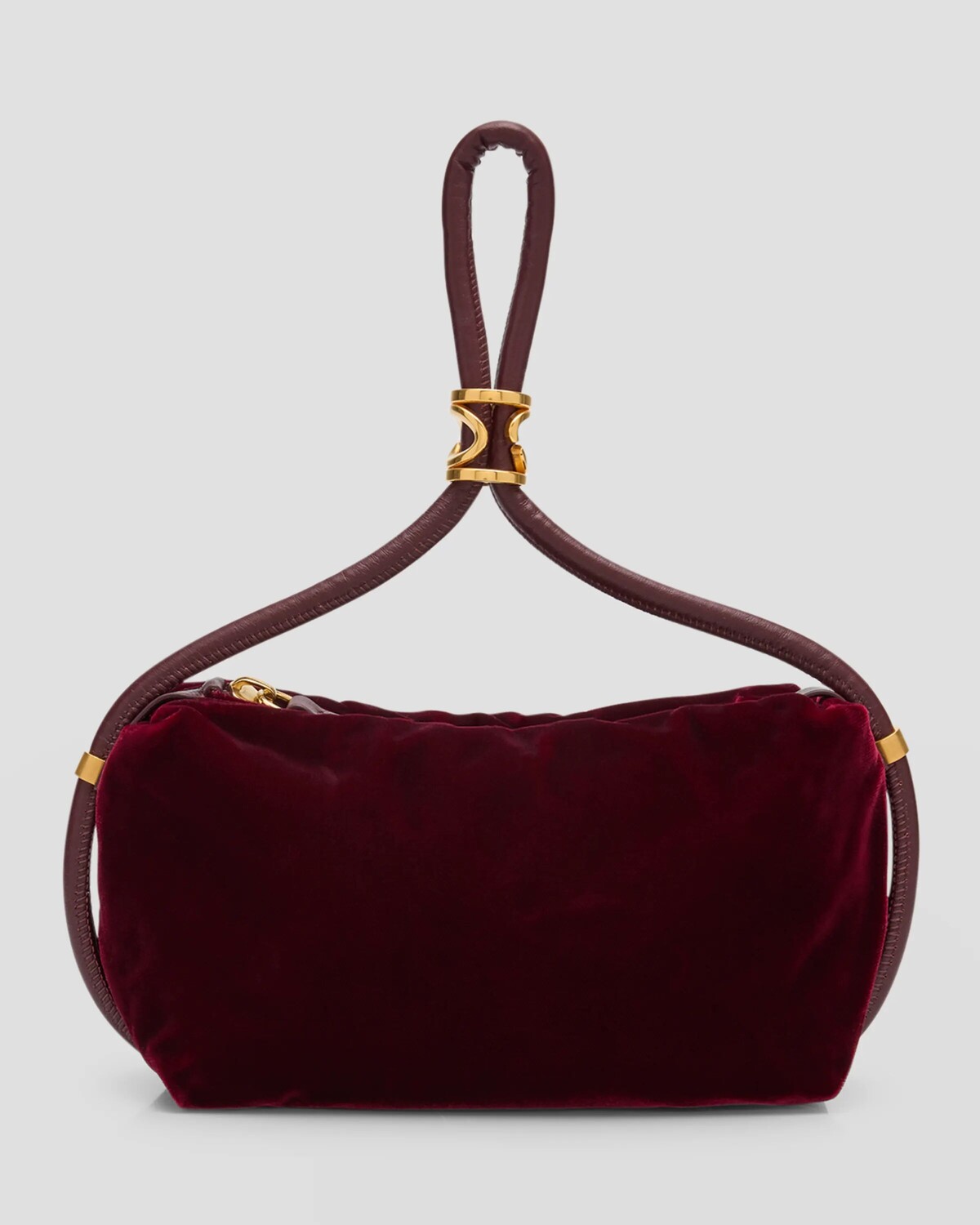 

Бархатная сумка с верхней ручкой Oscar de la Renta, цвет Bordeaux