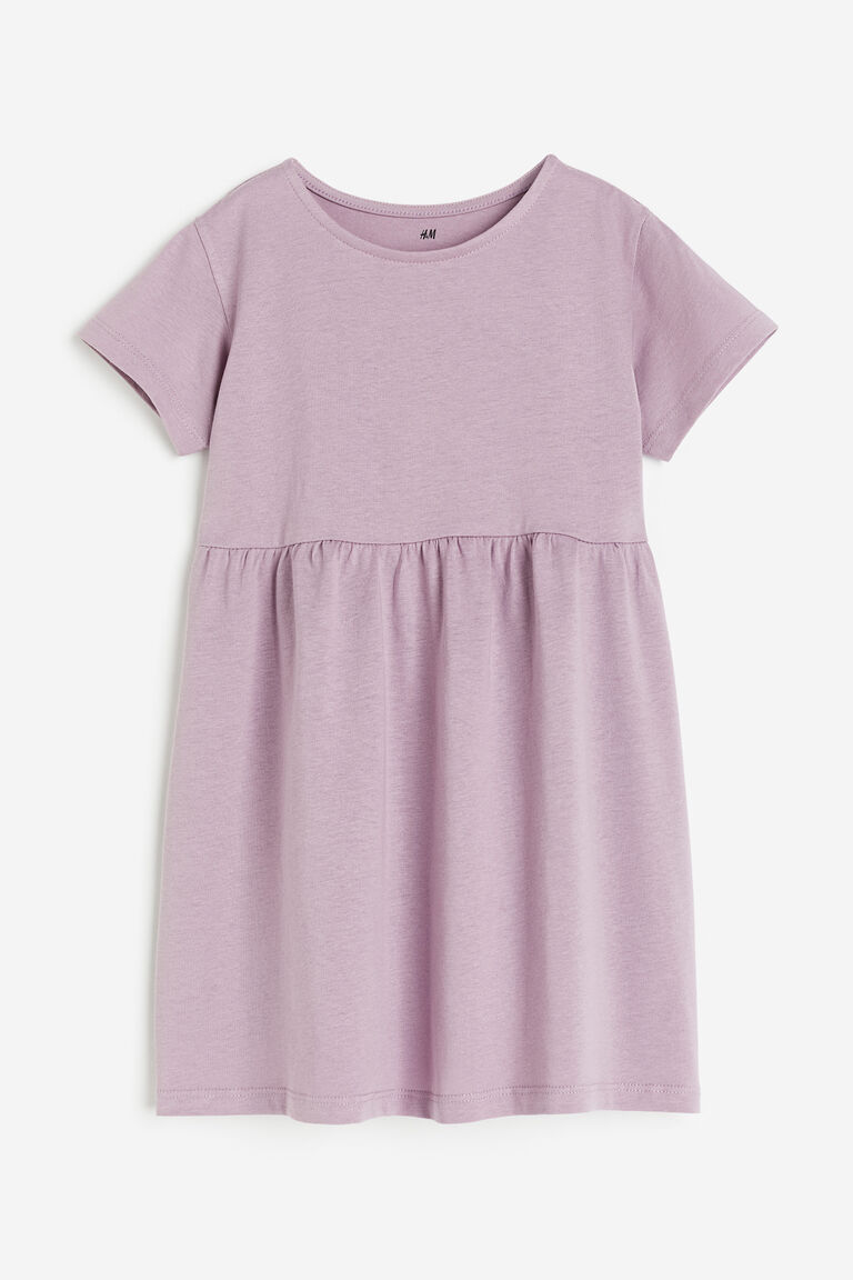 Платье из хлопкового джерси H&M, фиолетовый платье из хлопкового джерси h