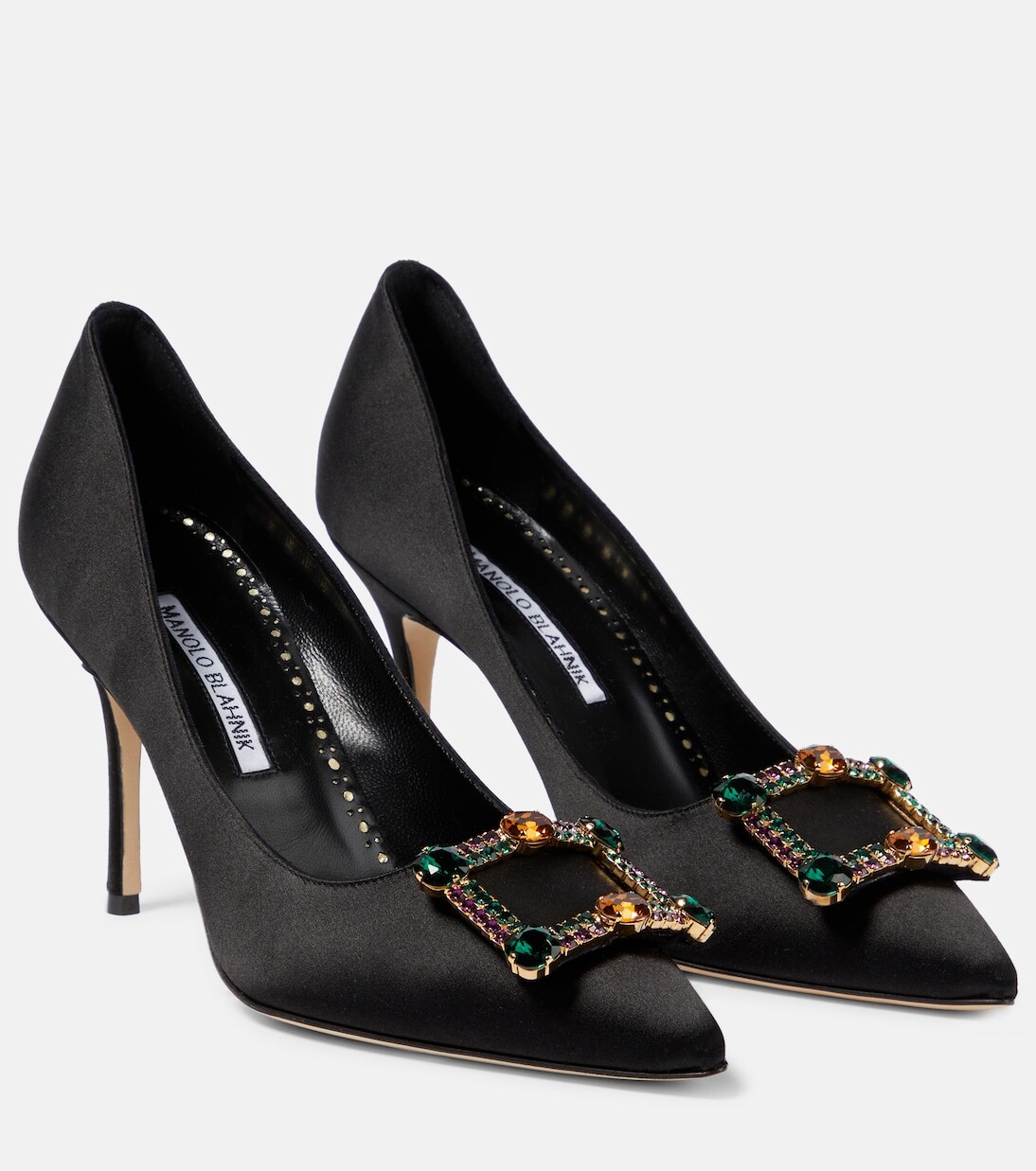 

Атласные туфли vitala Manolo Blahnik, черный