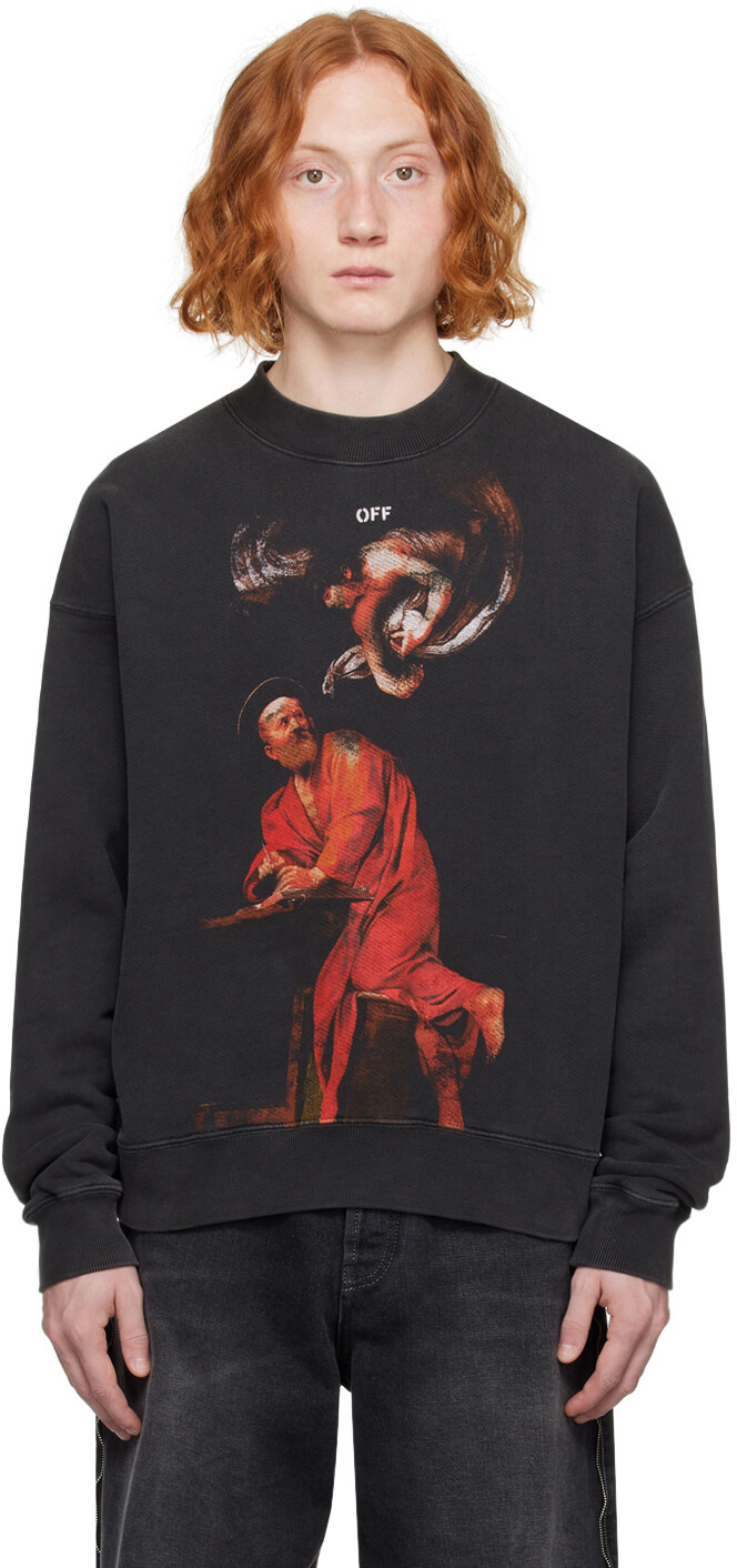 

Off-White Черный свитшот S.Matthew
