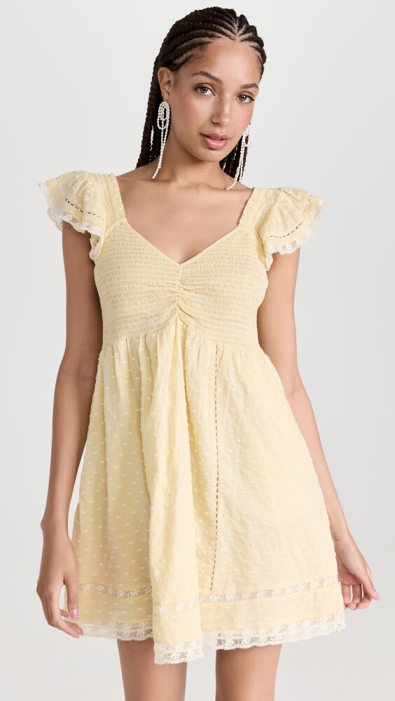 

Платье LoveShackFancy Athalia, желтый